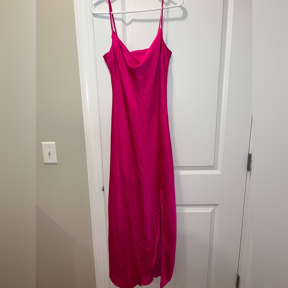NWOT Express Satin Dress with slit